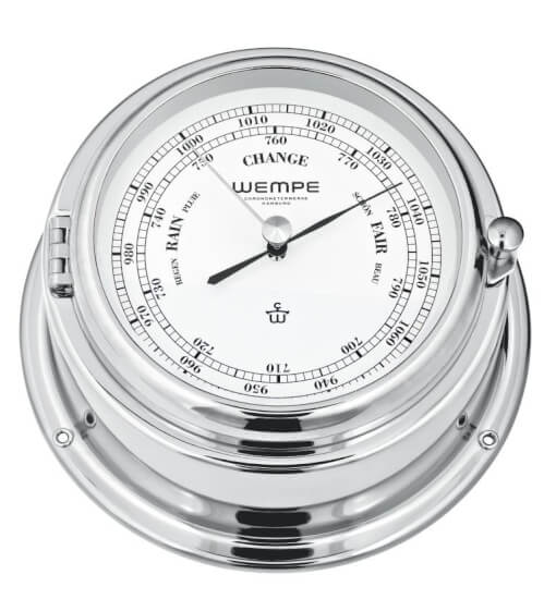 Bremen II Barometer - Verchroomd Messing