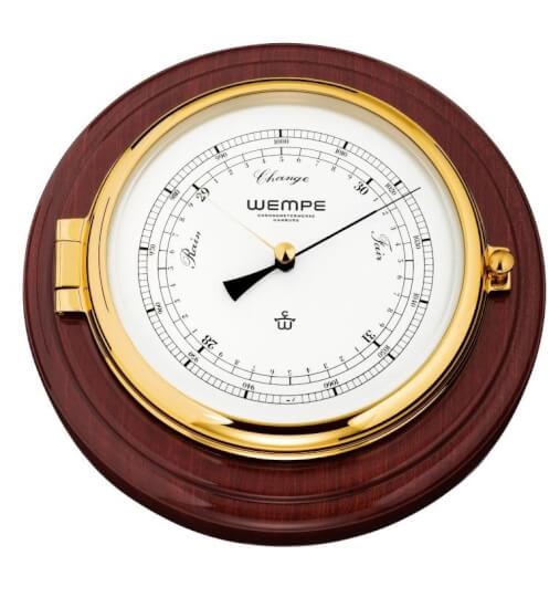 Skipper Barometer - Mahonie / Messing