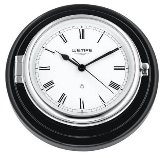 Skipper Romeinse Scheepsklok - Zwart / Chroom