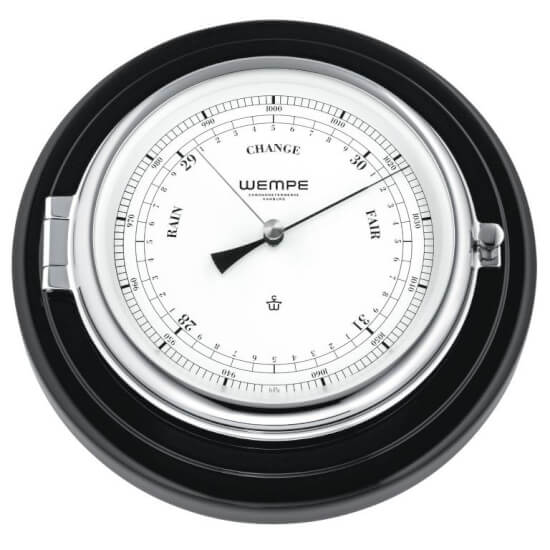 Skipper Barometer - Zwart / Chroom