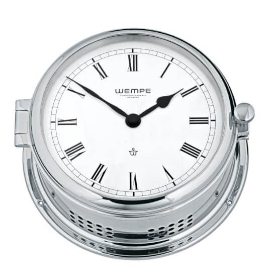 Admiral III Roman Ship's Clock - Polished SS