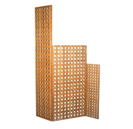 Dubbelzijdig teak blokrooster - 150x30cm