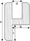 Teak doorframe moulding corner - For 18,5 mm