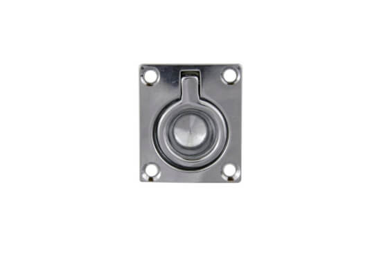 Luikring inbouw zonder slot - 45x39mm, chroom