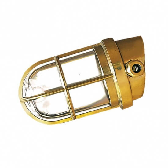 Wasserdichte schräge Deckenlampe Messing
