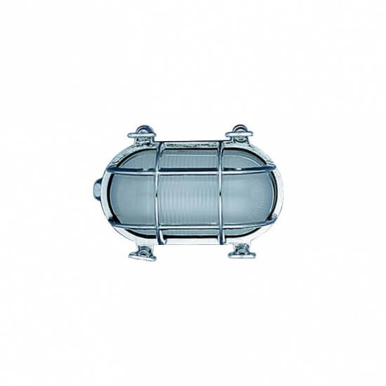 Waterproof bulkhead  Oval Chrome