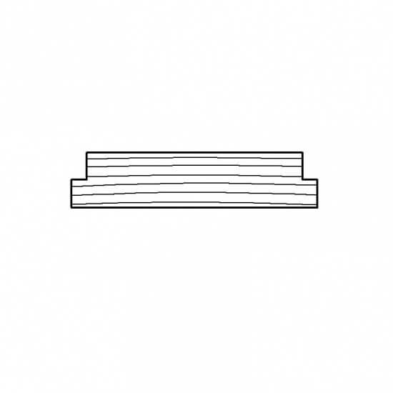 Teak Deckdielen 2-Nate 45 x 10 mm 2 meter