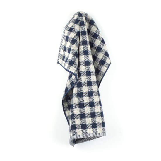 Handtuch Check Navy Blue