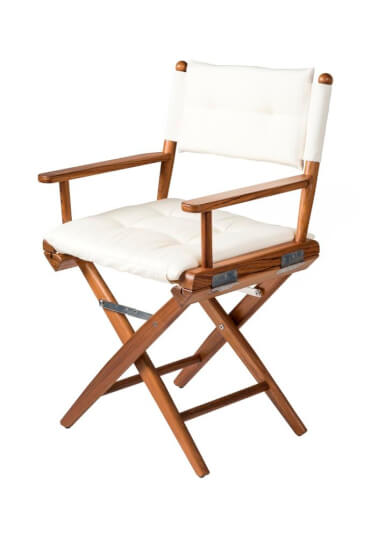 Regisseursstoel wit deluxe