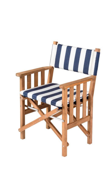 Regisseursstoel II navy/wit deluxe