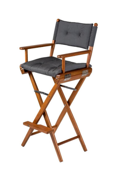 Hoher Regiestuhl Forza Schwarz Deluxe