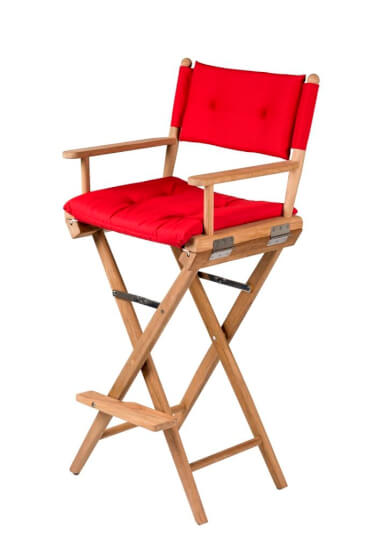 Hoge regisseursstoel forza rood deluxe