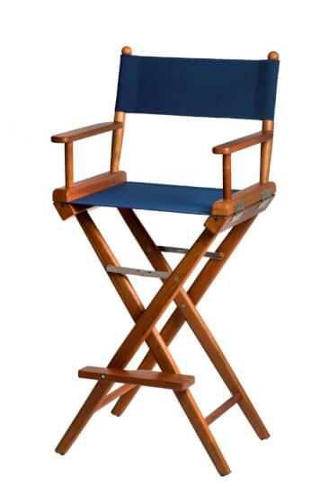 Hoher Regiestuhl Navy Seiltuch