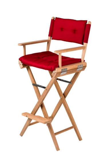 Hoge regisseursstoel bordeaux deluxe