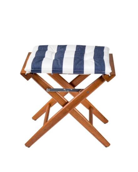 Regisseurskruk navy/wit deluxe