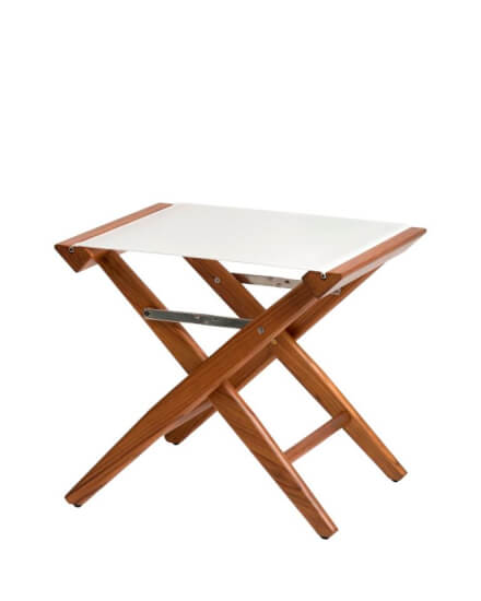 Regisseurskruk wit canvas