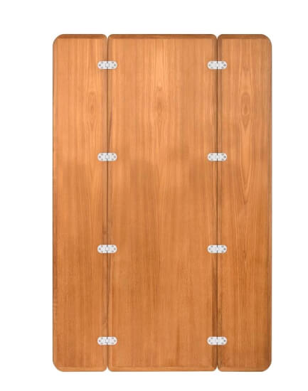 Foldable table top teak veneer