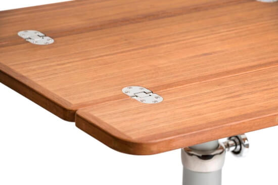 Foldable table top teak veneer
