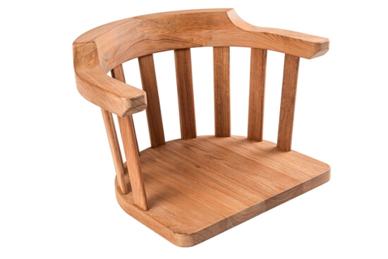 Teak stuurstoel