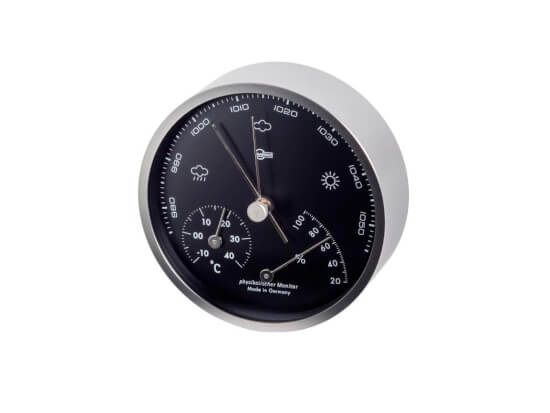 Mechanisch Weerstation 101.5M Vernikkeld Messing