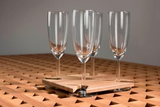 Wine glass holder Table mounted