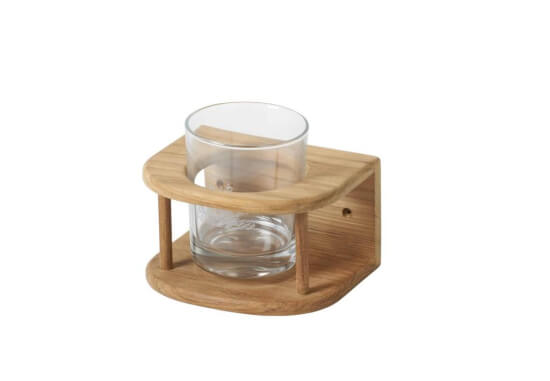 Glass holder curved