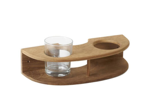 Glass holder curved