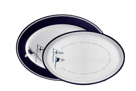 Welcome on Board serving platters 2 pieces