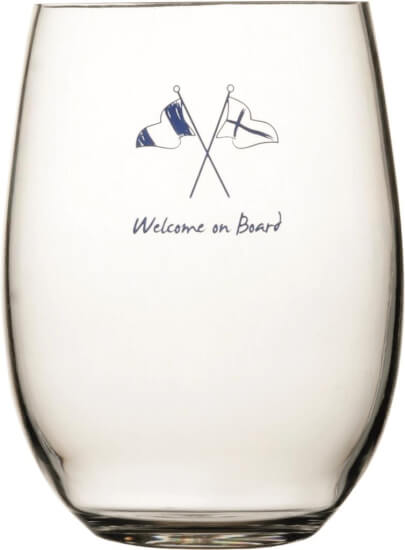 Marine Business Welcome on Board waterglas groot