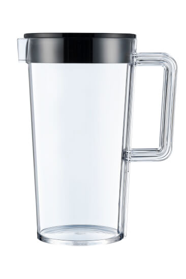 Jug with black lid