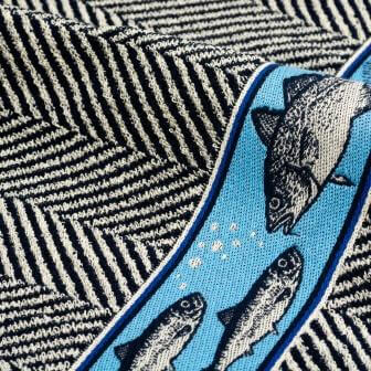 Handtuch Fish Navy Blue