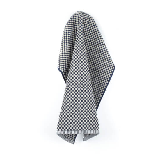 Handtuch Small Check Navy Blue