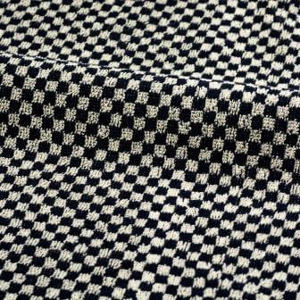 Kitchen Towel Small Check Navy Blue