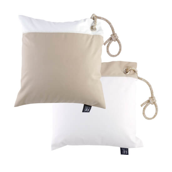 Waterproof Cushion set 40x40 - Sand & White