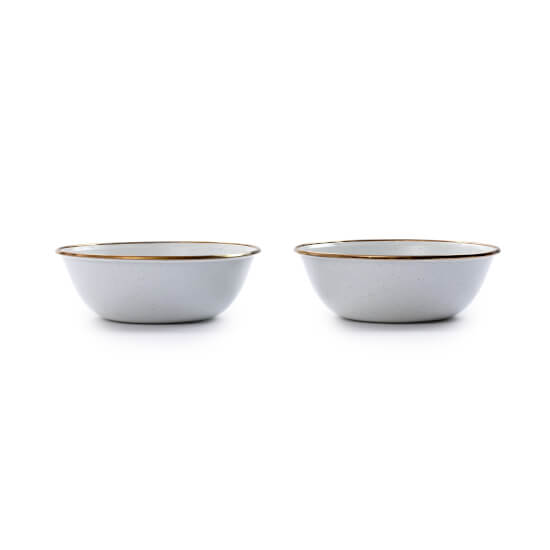Barebones Enamel Kommen Set - Egg Shell