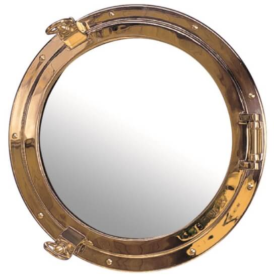 Porthole Mirror Brass