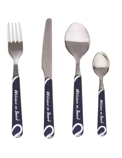 Marine Business Welcome on board Cutlery 24 Pieces