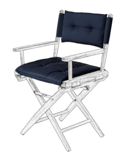 Deluxe Kissen fur Regiestuhl I Navy