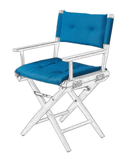 Deluxe Kissen fur Regiestuhl I Forza Blau