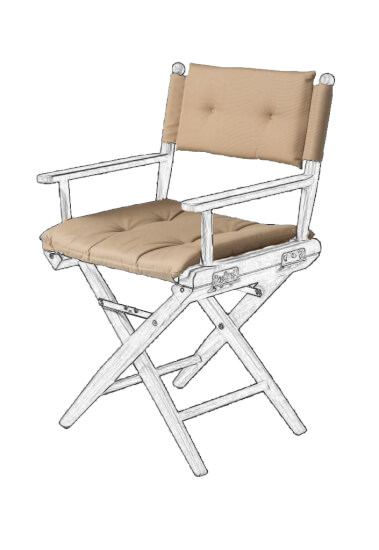 Deluxe kussens voor regisseursstoel I forza beige