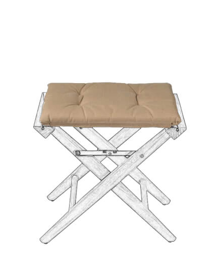 Deluxe kussen voor regisseurskruk forza beige