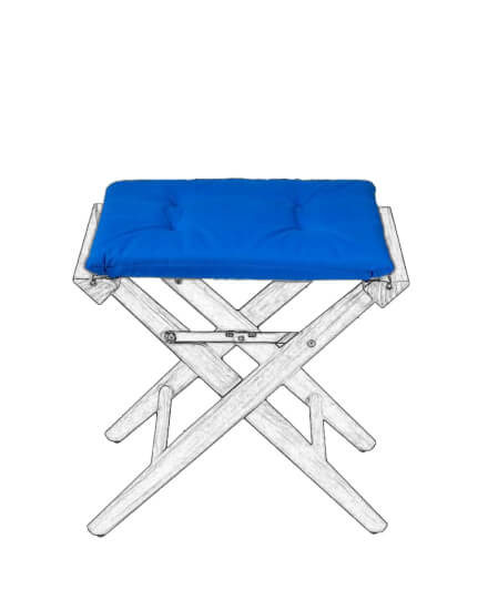 Deluxe kussen voor regisseurskruk kobalt