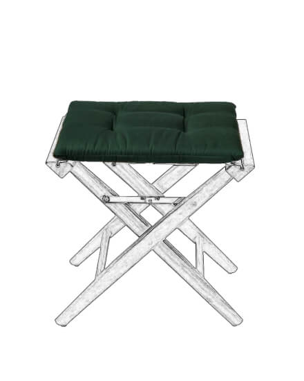 Deluxe kussen voor regisseurskruk groen