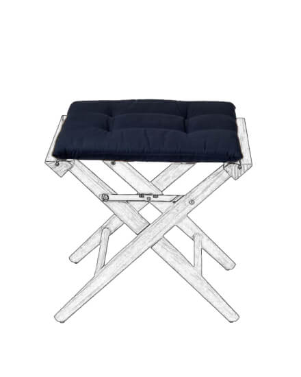 Deluxe kussen voor regisseurskruk navy