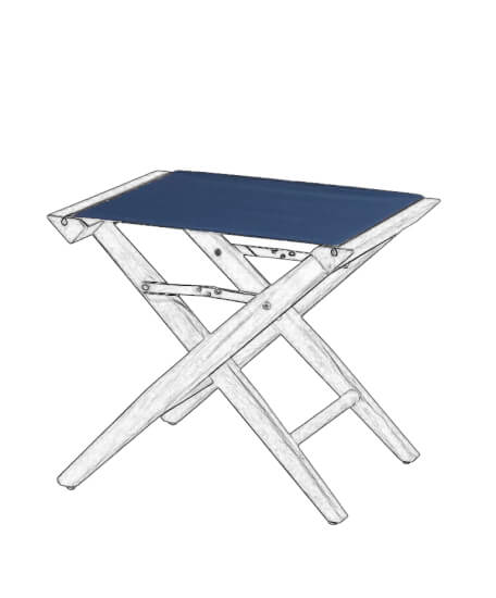 Canvas voor regisseurskruk navy