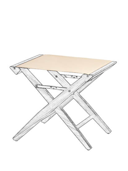 Canvas voor regisseurskruk beige