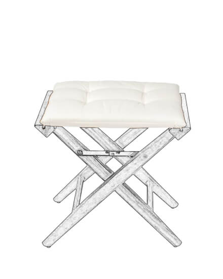 Deluxe kussen voor regisseurskruk creme