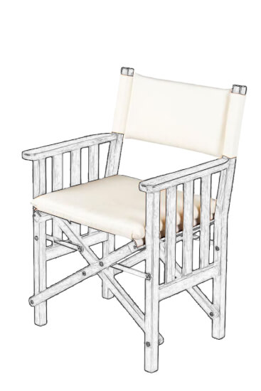 Deluxe kussens voor regisseursstoel II creme