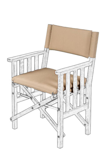 Deluxe kussens voor regisseursstoel II beige
