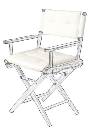 Deluxe Kissen fur Regiestuhl I Weiss